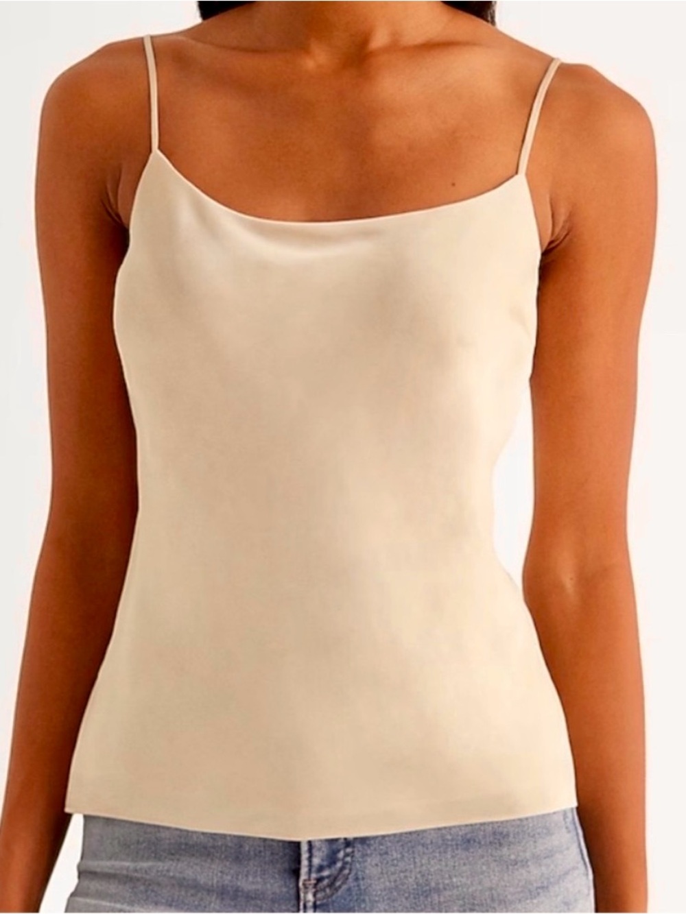 Beautiful Express Champagne Scoop Neck Camisole Top